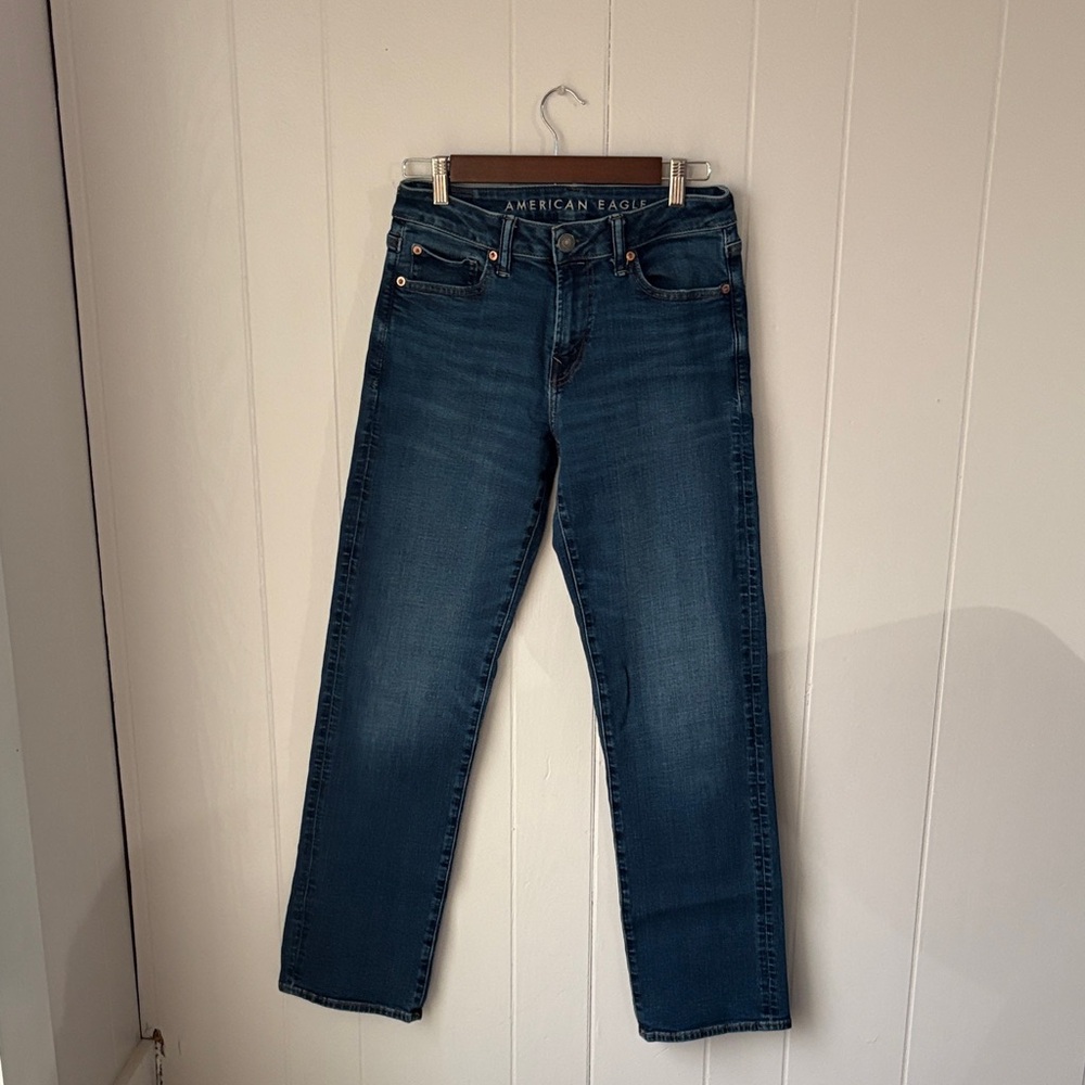 American Eagle Outfitters Men's Dark Blue Bootcut Jeans